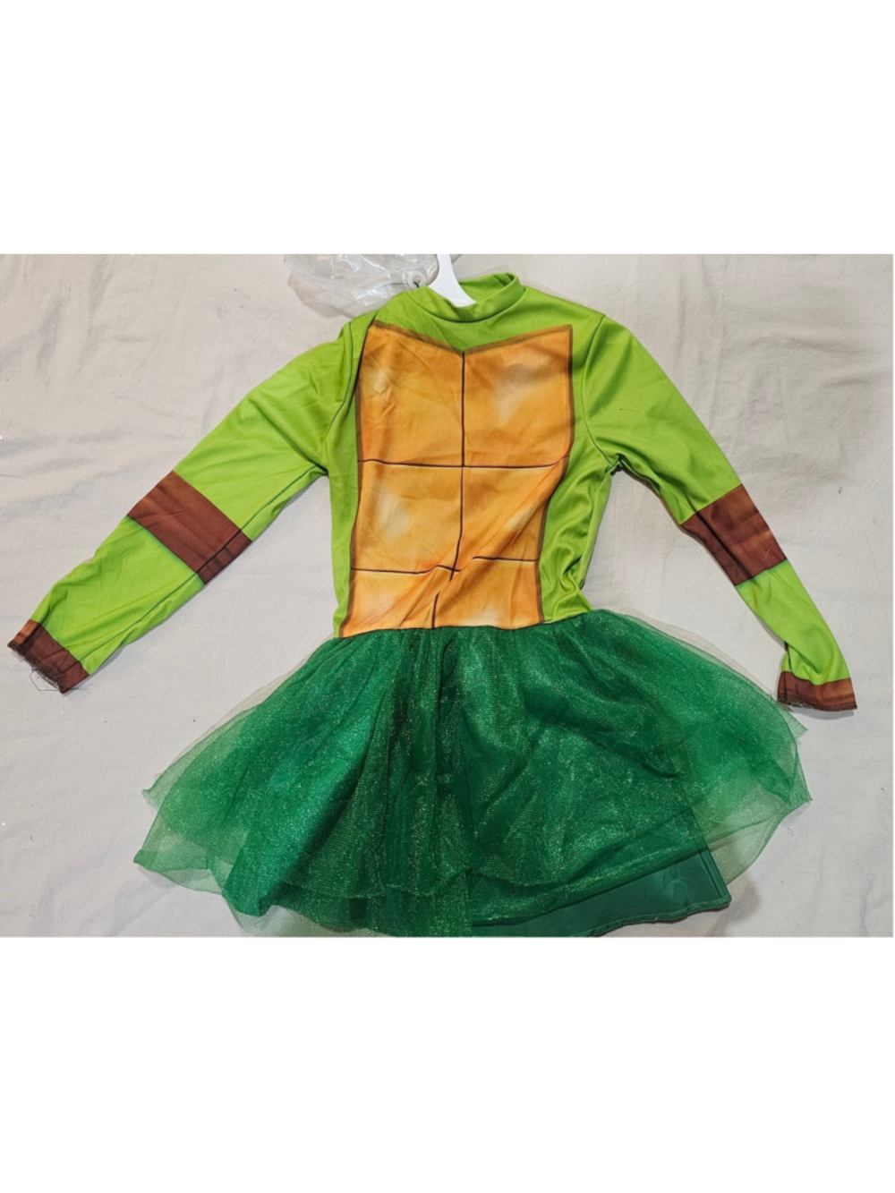 Girls Teenage Mutant Ninja Turtles Costume Green Orange Size Medium 7-8